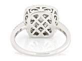 White And Mocha Cubic Zirconia Rhodium Over Sterling Silver Ring 1.07ctw