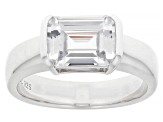 White Cubic Zirconia Rhodium Over Sterling Silver Ring 3.68ctw