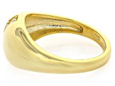White Cubic Zirconia 18k Yellow Gold Over Sterling Silver Ring 0.30ctw