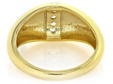 White Cubic Zirconia 18k Yellow Gold Over Sterling Silver Ring 0.30ctw