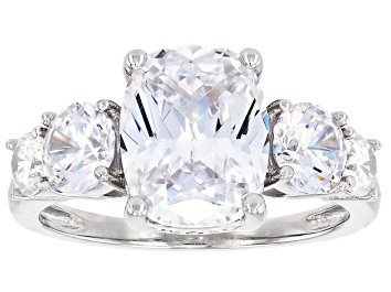 Picture of White Cubic Zirconia Rhodium Over Sterling Silver Ring 7.25ctw
