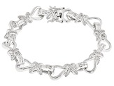 White Cubic Zirconia Rhodium Over Brass Bracelet 1.58ctw