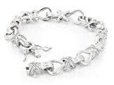 White Cubic Zirconia Rhodium Over Brass Bracelet 1.58ctw
