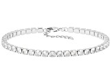 White Cubic Zirconia Rhodium Over Brass Tennis Bracelet, Necklace, and Stud Box Set 15.68ctw