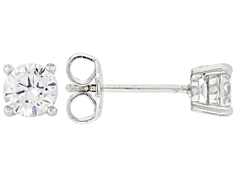 White Cubic Zirconia Rhodium Over Brass Tennis Bracelet, Necklace