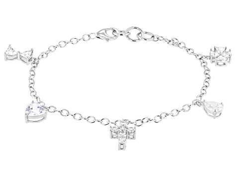 White Cubic Zirconia Rhodium Over Sterling Silver Bracelet 9.30ctw