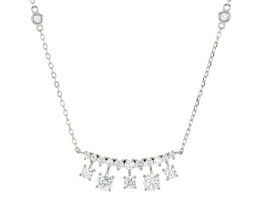 White Cubic Zirconia Rhodium Over Sterling Silver Necklace 1.88ctw