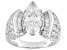 White Cubic Zirconia Rhodium Over Silver Bridal Ring 5.70ctw