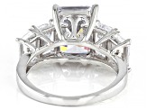 White Cubic Zirconia Platinum Over Sterling Silver Ring 14.75ctw