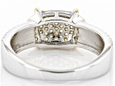 White Cubic Zirconia Rhodium And 14k Yellow Gold Over Sterling Silver Ring 0.40ctw