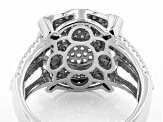 White Cubic Zirconia Rhodium Over Sterling Silver Ring 1.53ctw