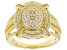 White Cubic Zirconia 18K Yellow Gold Over Sterling Silver Ring 1.53ctw