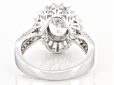 Cubic Zirconia Rhodium Over Sterling Silver Ring 3.76 DEW