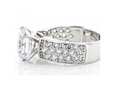 White Cubic Zirconia Rhodium Over Sterling Silver Ring 8.98ctw