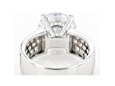 White Cubic Zirconia Rhodium Over Sterling Silver Ring 8.98ctw
