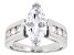 White Cubic Zirconia Rhodium Over Sterling Silver Ring 5.00ctw