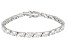 White Cubic Zirconia Rhodium Over Sterling Silver Tennis Bracelet 13.82ctw