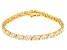 White Cubic Zirconia 18K Yellow Gold Over Sterling Silver Tennis Bracelet 13.82ctw