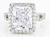 Cubic Zirconia Rhodium Over Silver Ring 13.31ctw