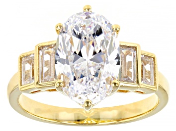 Picture of White Cubic Zirconia 18k Yellow Gold Over Sterling Silver Ring 5.75ctw