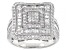 White Cubic Zirconia Rhodium Over Sterling Silver Ring 2.83ctw