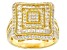 White Cubic Zirconia 18K Yellow Gold Over Sterling Silver Ring 2.83ctw