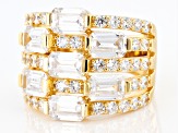 Cubic Zirconia 18k Yellow Gold Over Sterling Silver 8.04ctw  (5.88 DEW)