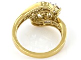 White Cubic Zirconia 18K Yellow Gold Over Sterling Silver Ring 2.80ctw