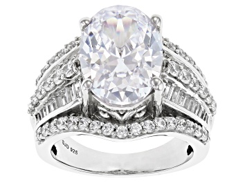 Picture of White Cubic Zirconia Platinum Over Sterling Silver Ring 10.94ctw