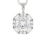 White Cubic Zirconia Rhodium Over Sterling Silver Pendant With Chain 11.90ctw