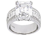 Cubic Zirconia Rhodium Over Sterling Silver Ring (7.89ctw DEW)