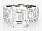 Cubic Zirconia Rhodium Over Sterling Silver Ring (7.89ctw DEW)