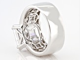 Cubic Zirconia Rhodium Over Sterling Silver Ring (7.89ctw DEW)