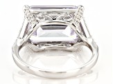 White Cubic Zirconia Rhodium Over Silver Ring (8.72ctw DEW)