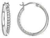 White Cubic Zirconia Platinum Over Sterling Silver Earrings 0.96ctw