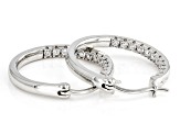 White Cubic Zirconia Platinum Over Sterling Silver Earrings 0.96ctw