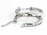 White Cubic Zirconia Platinum Over Sterling Silver Earrings 0.96ctw