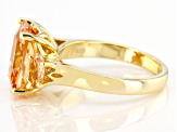 Champagne Cubic Zirconia 18k Yellow Gold Over Silver Ring (6.64ctw DEW)