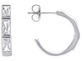 White Cubic Zirconia Rhodium Over Sterling Silver Earrings 4.20ctw