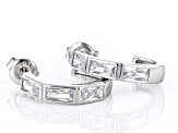 White Cubic Zirconia Rhodium Over Sterling Silver Earrings 4.20ctw