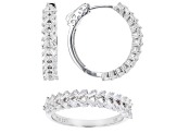 White Cubic Zirconia Rhodium Over Sterling Silver Ring And Earring Set 3.51ctw