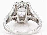 White Cubic Zirconia Rhodium Over Sterling Silver Ring 4.17ctw