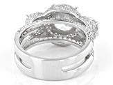 White Cubic Zirconia Rhodium Over Sterling Silver Ring 9.40ctw