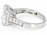 White Cubic Zirconia Rhodium Over Sterling Silver Ring 8.24ctw