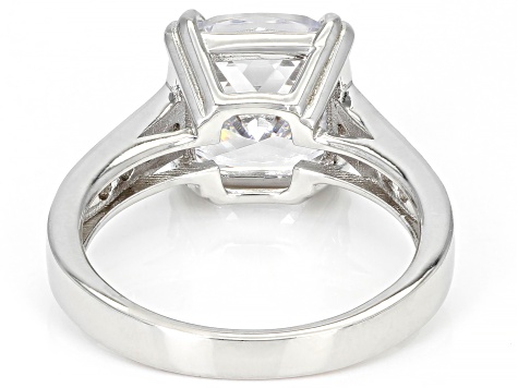 White Cubic Zirconia Rhodium Over Sterling Silver Ring 8.24ctw