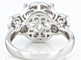 White Cubic Zirconia Rhodium Over Sterling Silver Ring 11.42ctw
