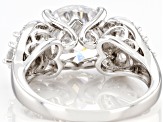 White Cubic Zirconia Rhodium Over Sterling Silver Ring 9.00ctw