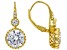 White Cubic Zirconia 18k Yellow Gold Over Sterling Silver Earrings 6.92ctw