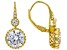 White Cubic Zirconia 18k Yellow Gold Over Sterling Silver Earrings 6.92ctw