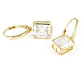 White Cubic Zirconia 18k Yellow Gold Over Sterling Silver Earrings 12.88ctw